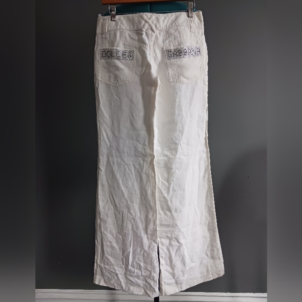 NWT DOLCE & GABBANA vintage White Linen Pants Size IT 40